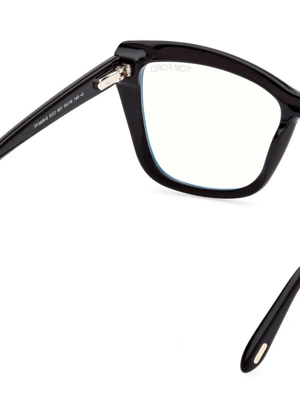 NEW TOM FORD TF5826-B 001 BLACK BLUE BLOCK LENS AUTHENTIC EYEGLASSES - Picture 6 of 8
